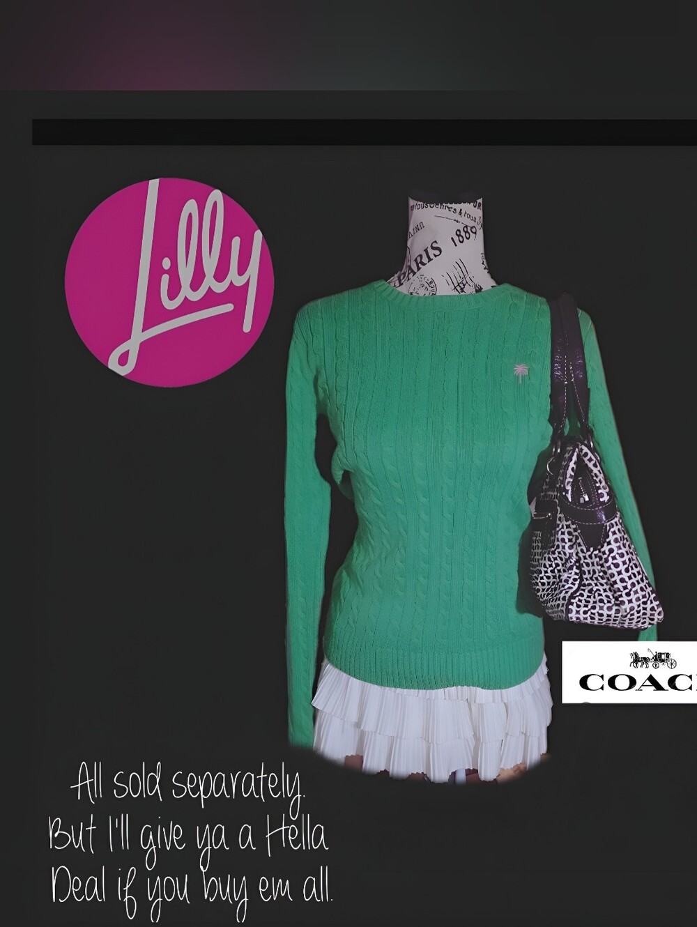Lili Pulizter Cable knit Sweater